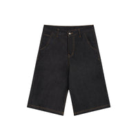 KOYOYU RAW DENIM SHORTS - BLACK