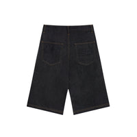 KOYOYU RAW DENIM SHORTS - BLACK
