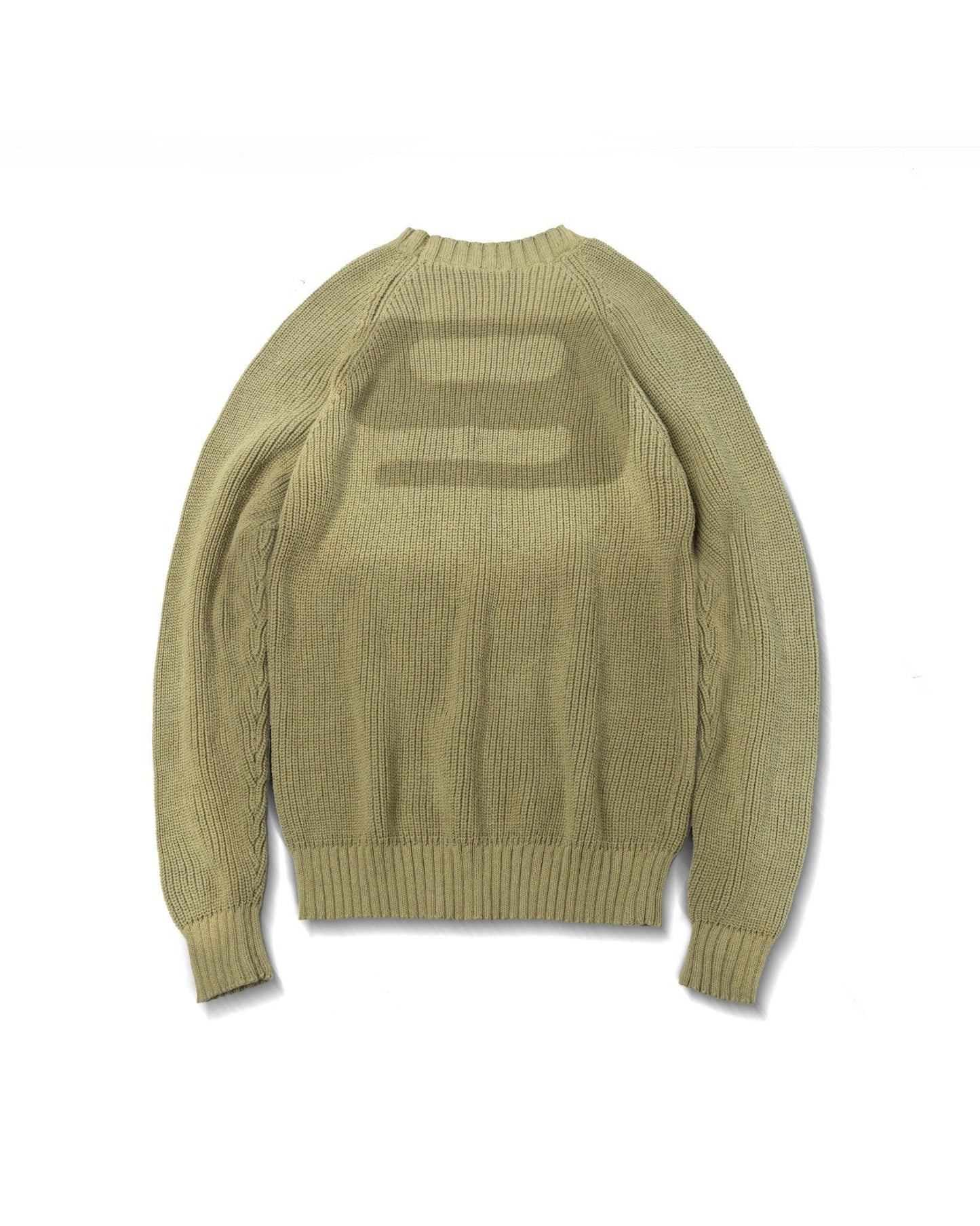 LOGO WASHED KNIT SWEATER - YELLOW