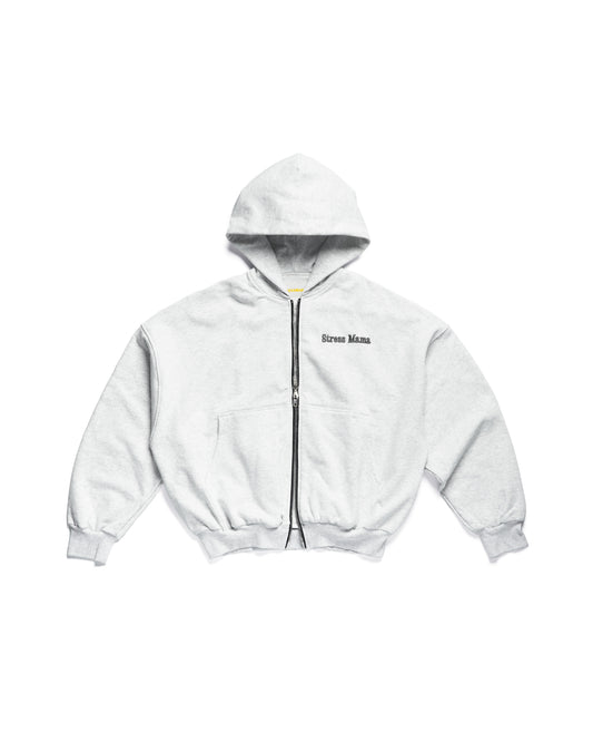 SSMA LOGO ZIP HOODIE - GREY