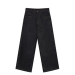 KOYOYU RAW DENIM PANTS - BLACK