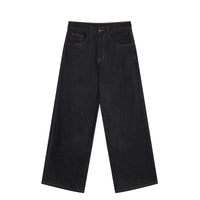 KOYOYU RAW DENIM PANTS - BLACK