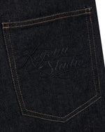 KOYOYU RAW DENIM PANTS - BLACK