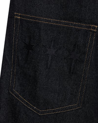 KOYOYU RAW DENIM PANTS - BLACK