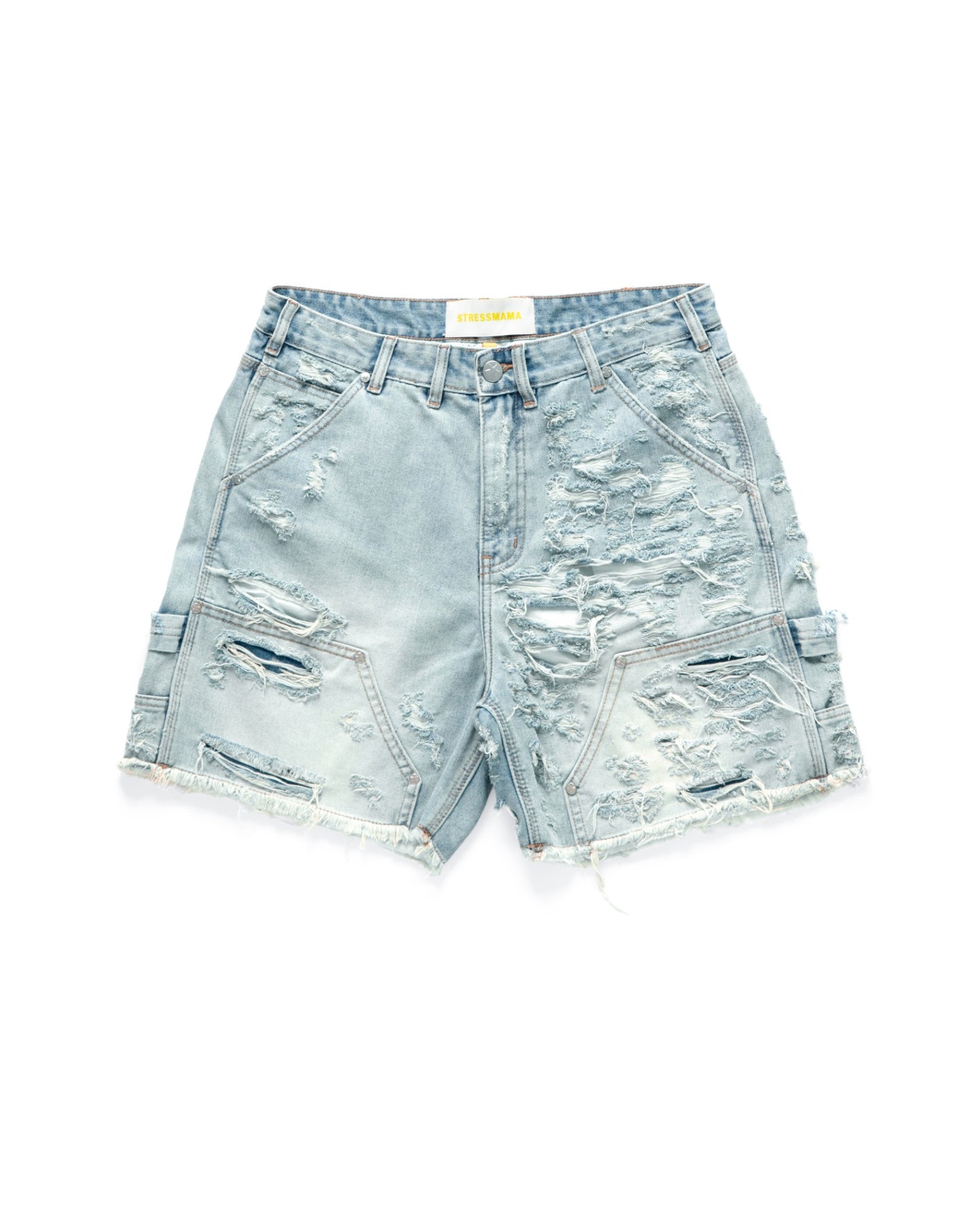 SSMA RIPPED DENIM SHORTS - BLUE