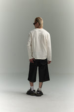 KOYOYU RAW DENIM SHORTS - BLACK