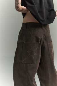 KOYOYU BALLOON JEANS - BROWN