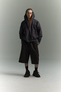 KOYOYU EMBROIDERED SWEATSHORTS - GREY