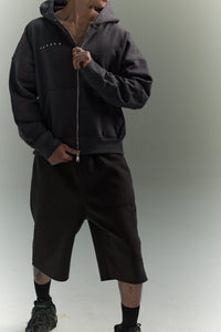 KOYOYU EMBROIDERED SWEATSHORTS - GREY