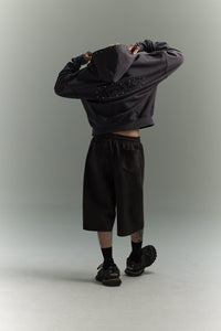 KOYOYU EMBROIDERED SWEATSHORTS - GREY