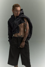 KOYOYU EMBROIDERED SWEATSHORTS - GREY