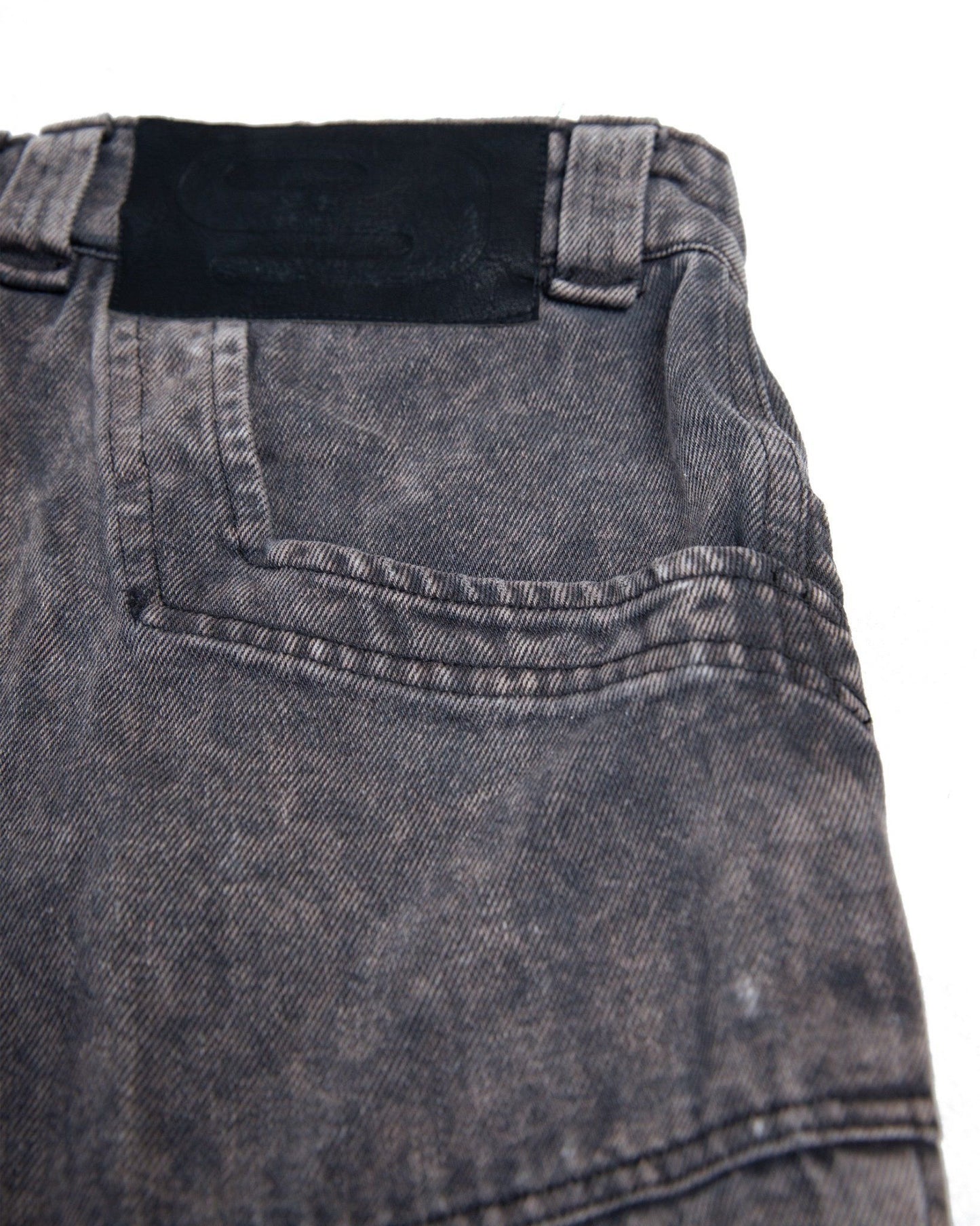 WAVE DIRT GREY DYED DENIM PANTS