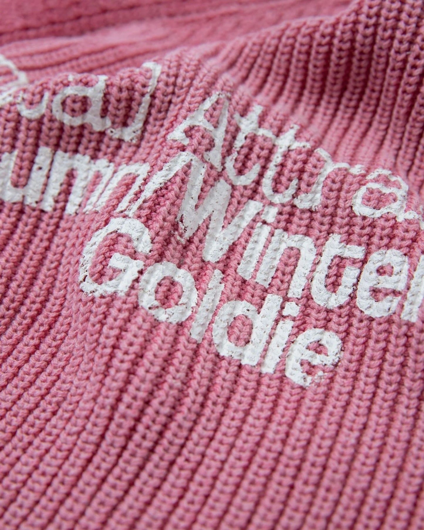 F/A PINK WASHED KNIT SWEATER