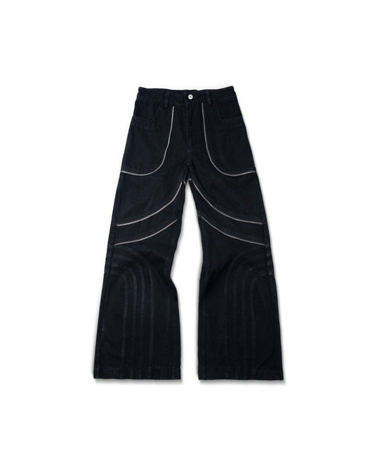 WAVE DIRT BLACK DENIM PANTS