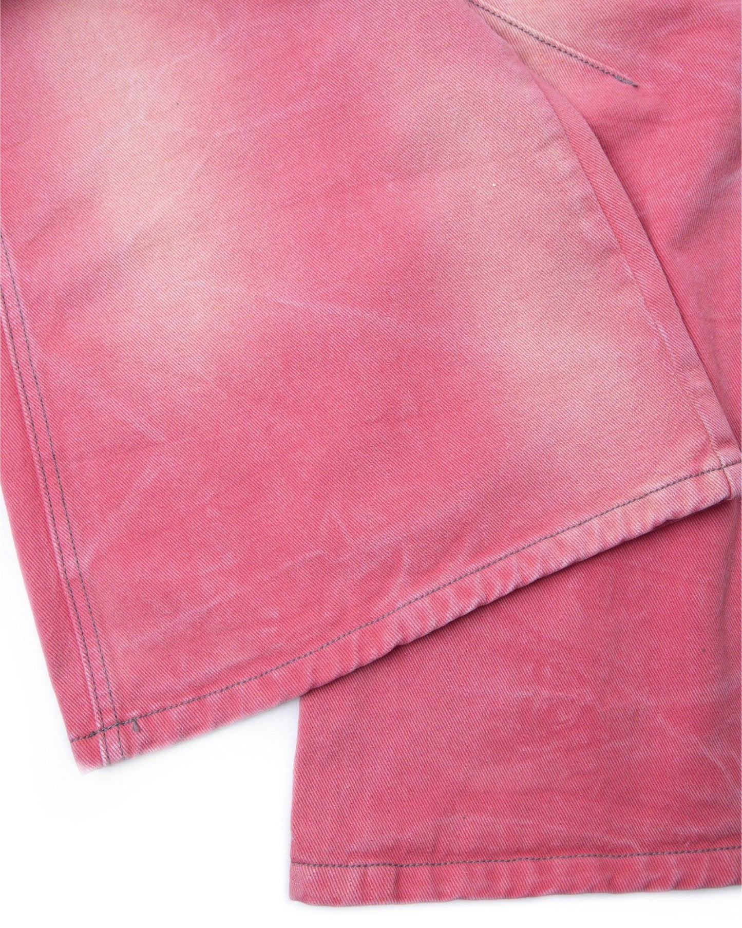 WIDE-LEG PINK WASHED PANTS