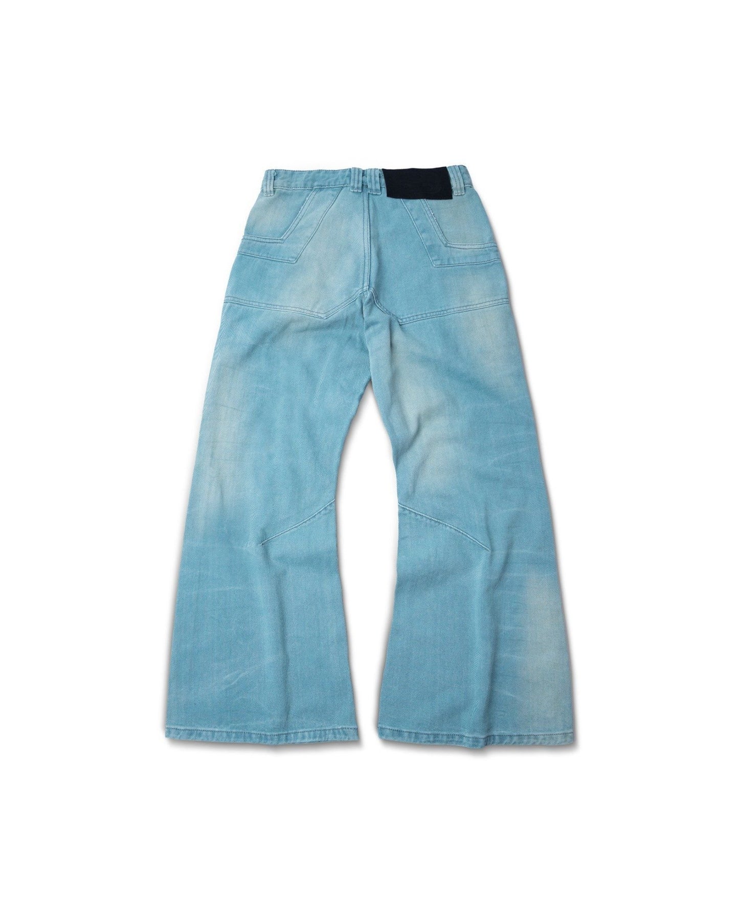 WIDE-LEG MINT WASHED PANTS