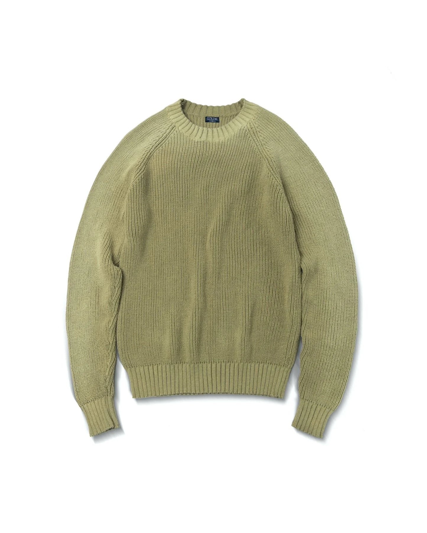 LOGO WASHED KNIT SWEATER - YELLOW