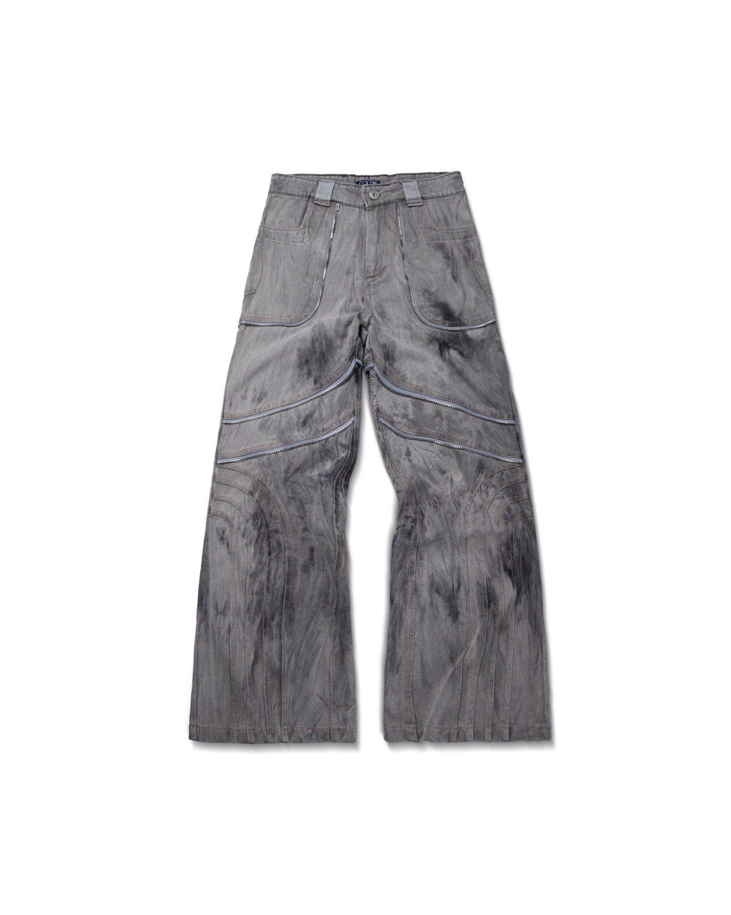 WAVE DIRT GREY WASHED DENIM PANTS