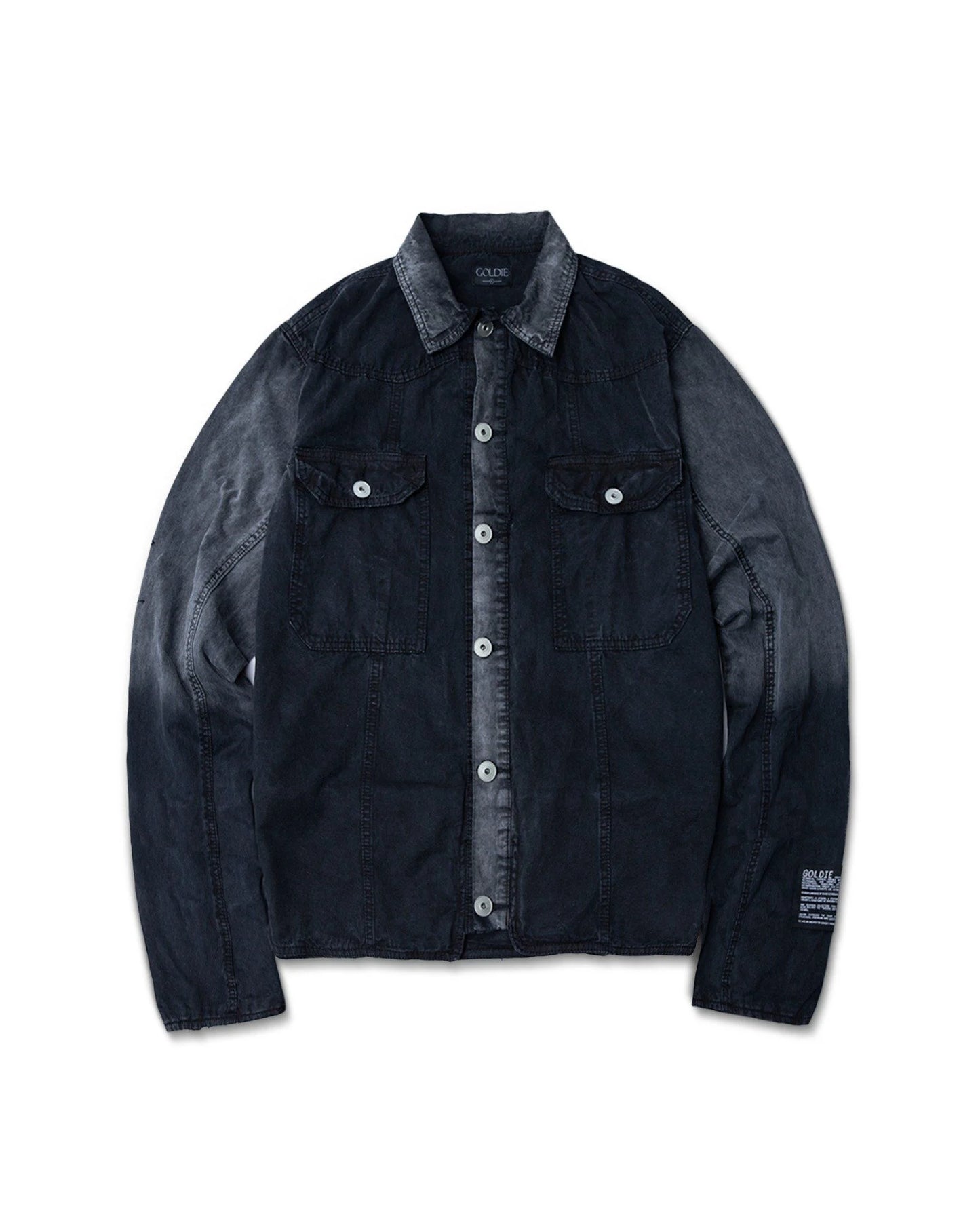 BLACK DYED WASHED SHIRT