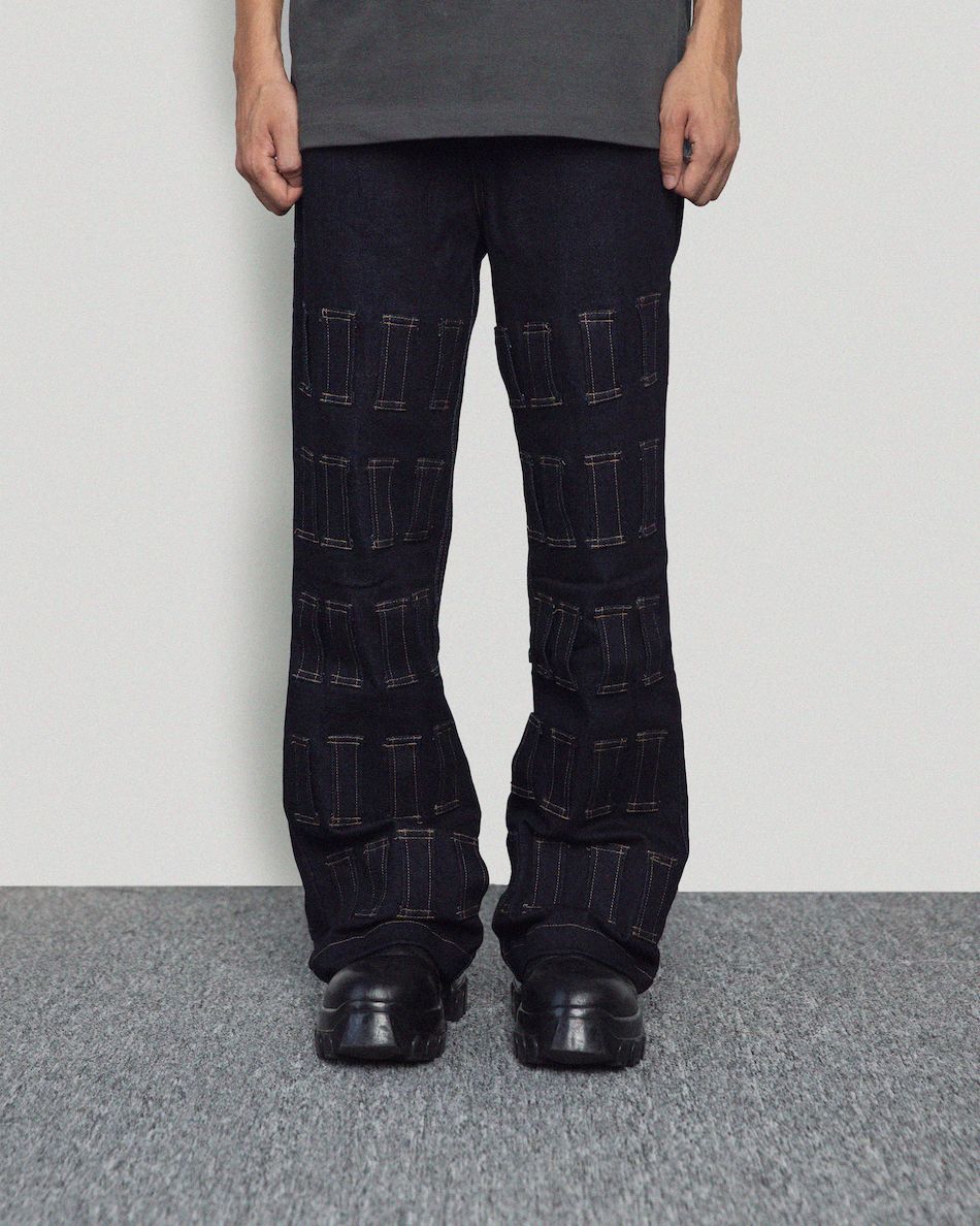 MULTI BELT LOOPS DENIM PANTS