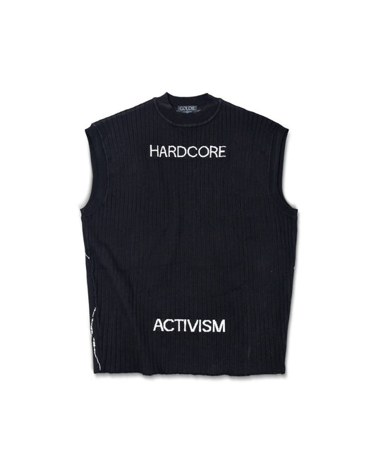 HA MANIPULATED KNIT VEST