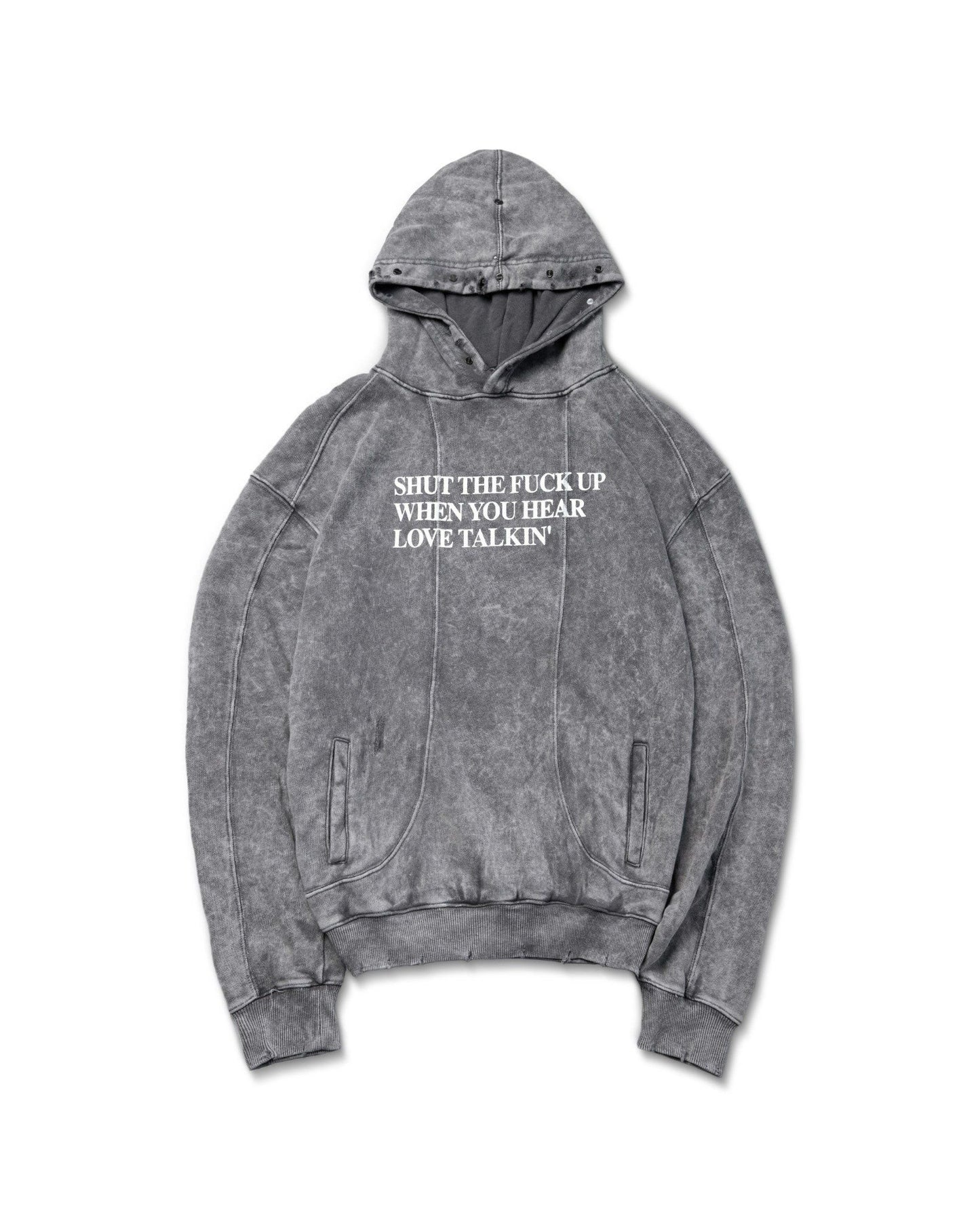 STFU DISTRESSED WASHED HOODIE