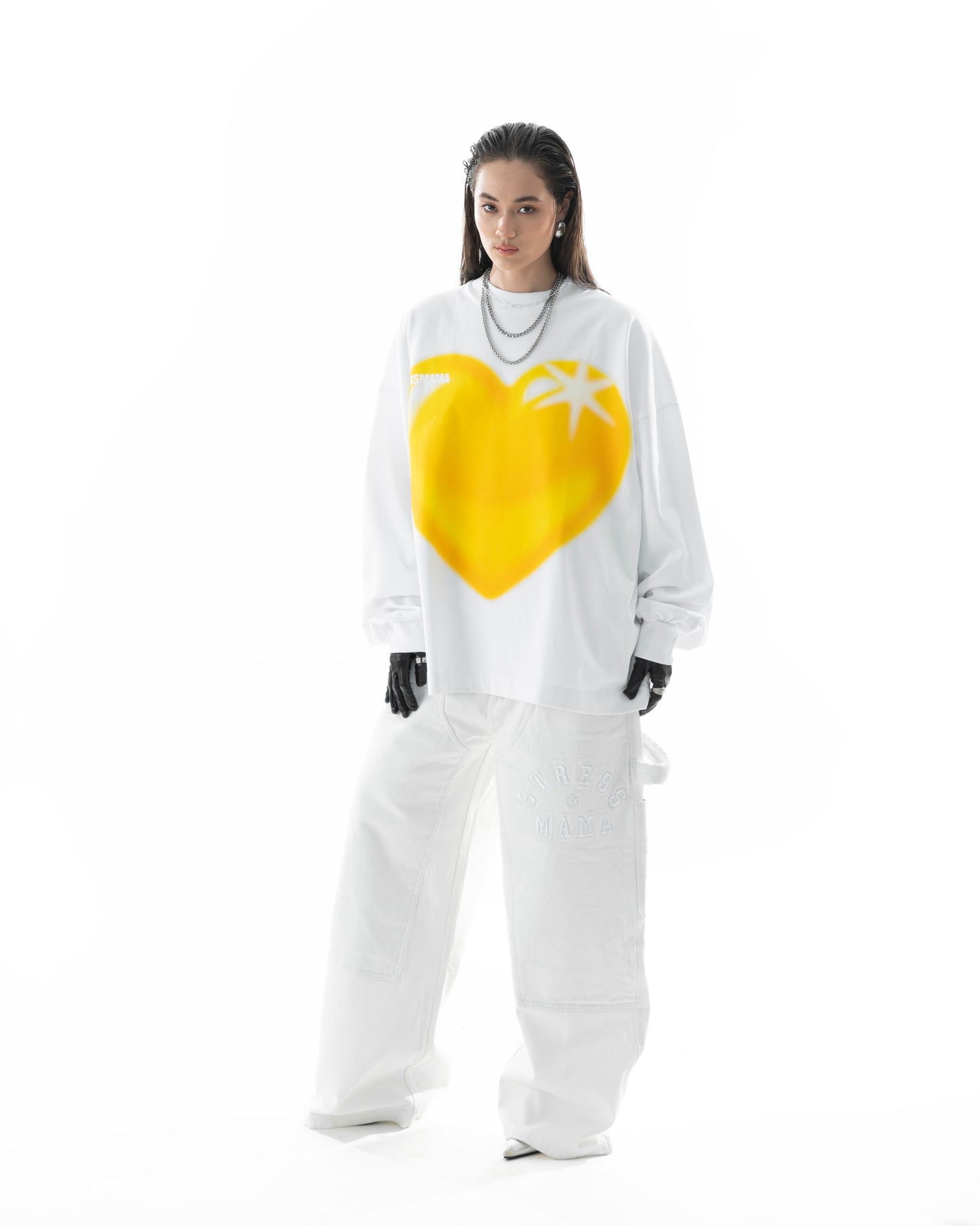 SUNLIT HEART LONGSLEEVE - WHITE