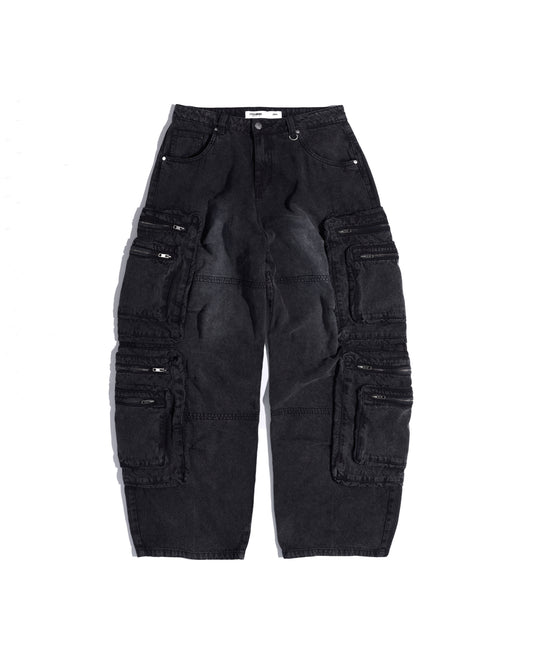 SS24 CARGO JEANS - WASHED BLACK