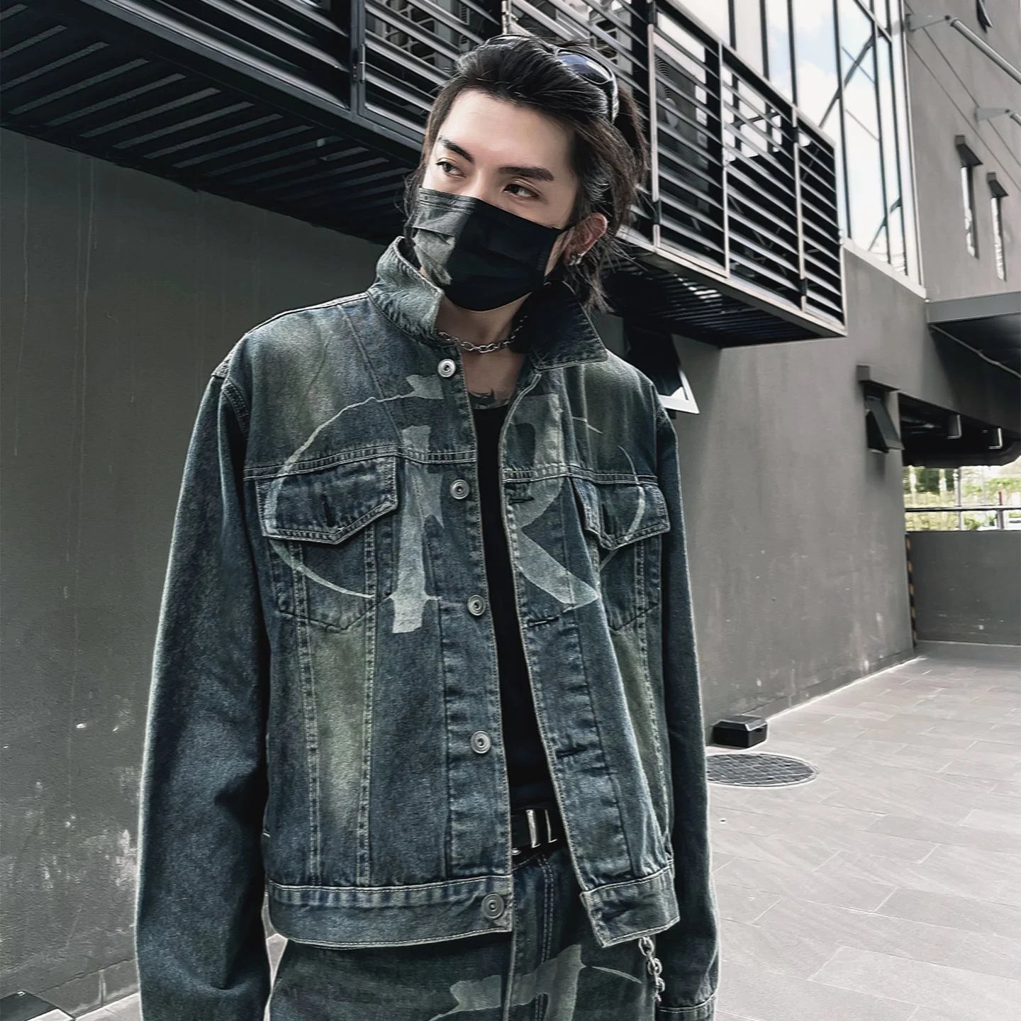 R DENIM JACKET - BLUE