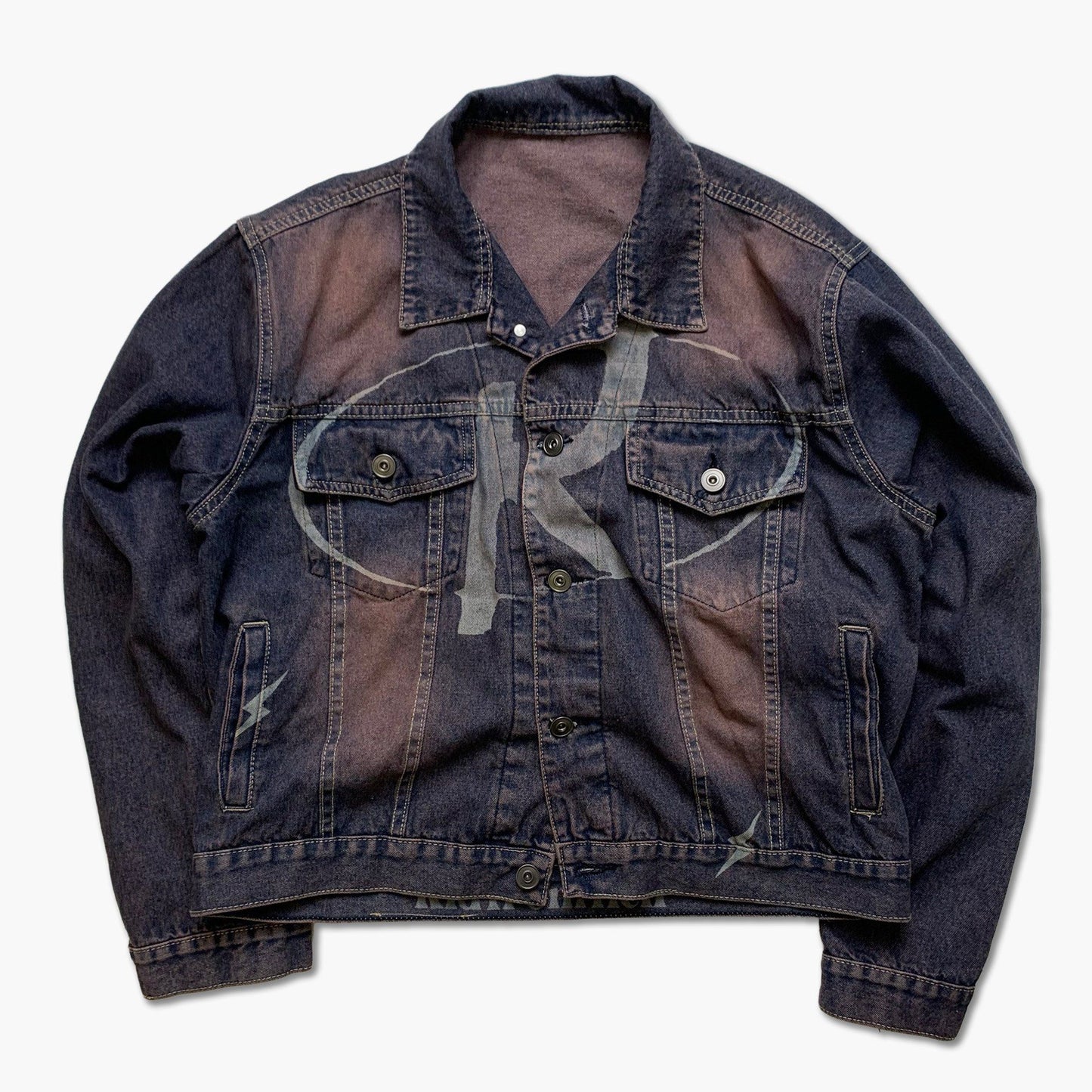 R DENIM JACKET - PURPLE