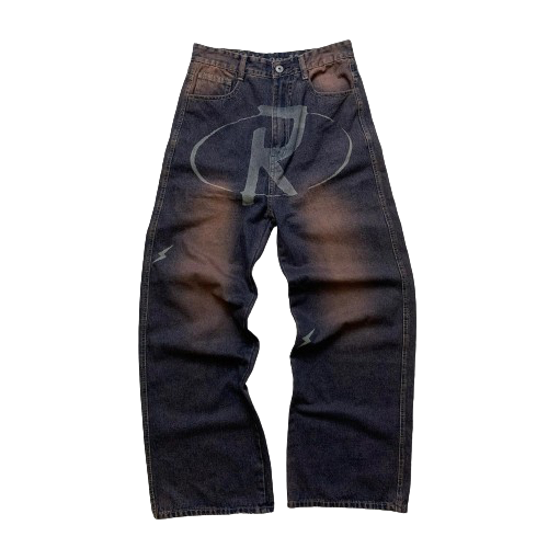 R DENIM PANTS - PURPLE